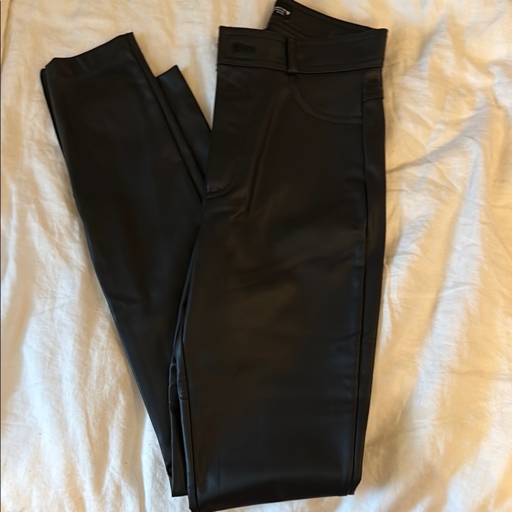 Women's Black Zara leather pants